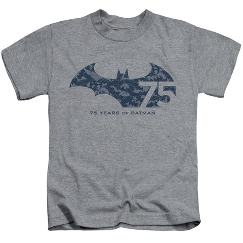Batman/75 Year Collage-s/s Juvenile 18/1-athletic Heather