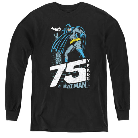 Batman/rooftop-youth Long Sleeve Tee-black