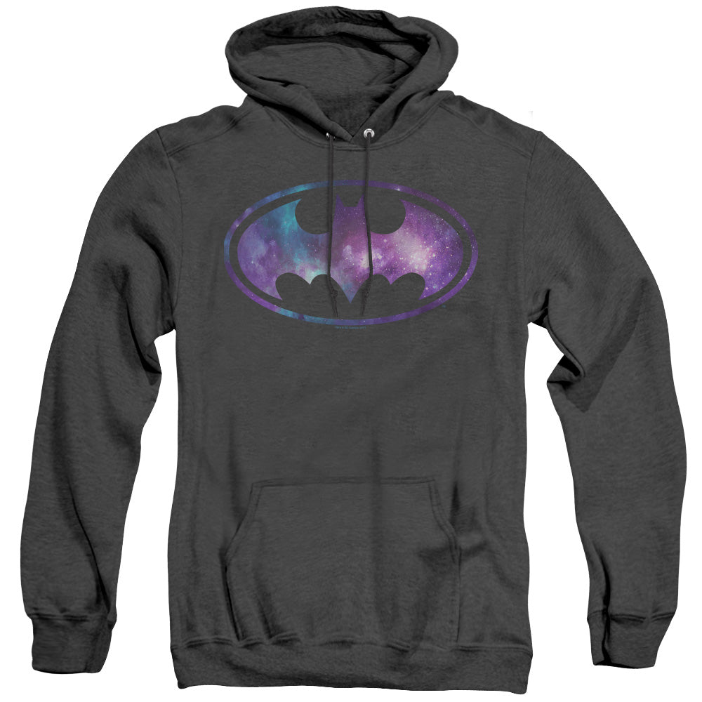 Batman/galaxy Signal-adult Heather Hoodie-black