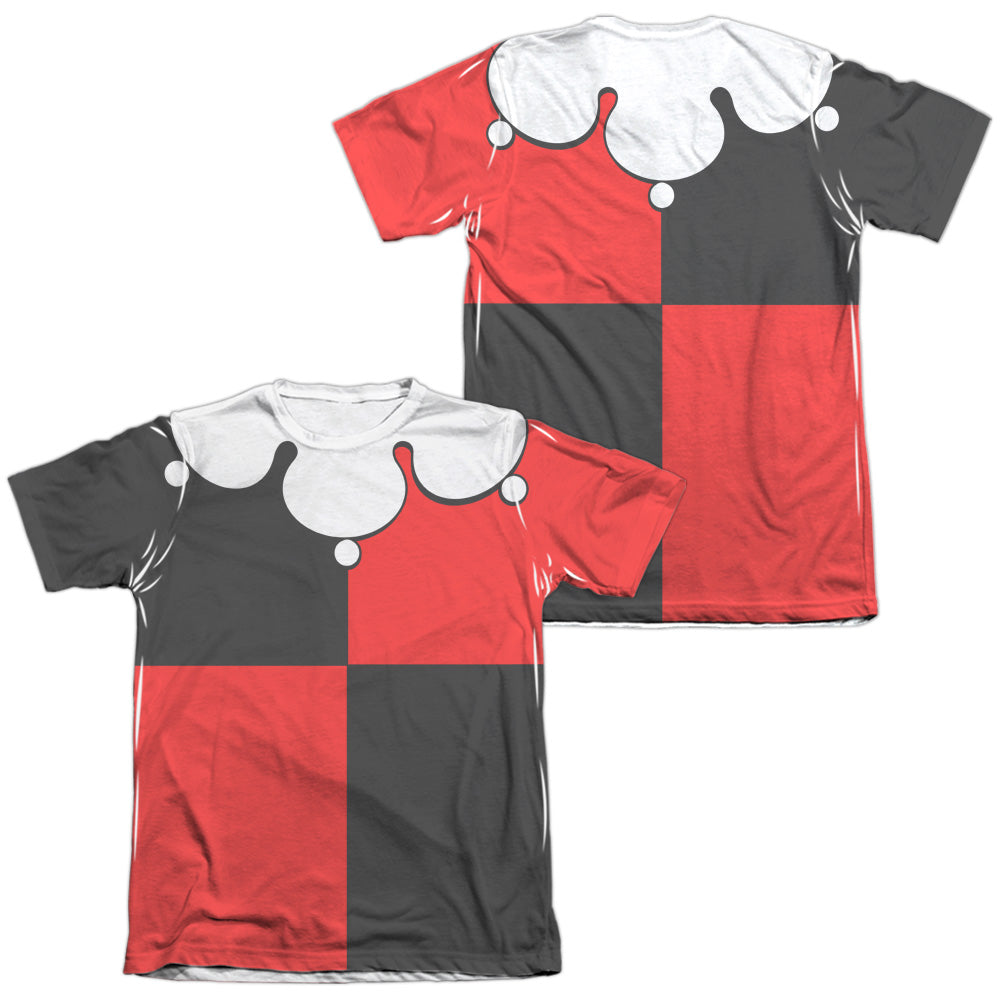 Bataman/quinn Costume (front/back Print)-adult Poly/cotton S/s Tee-white