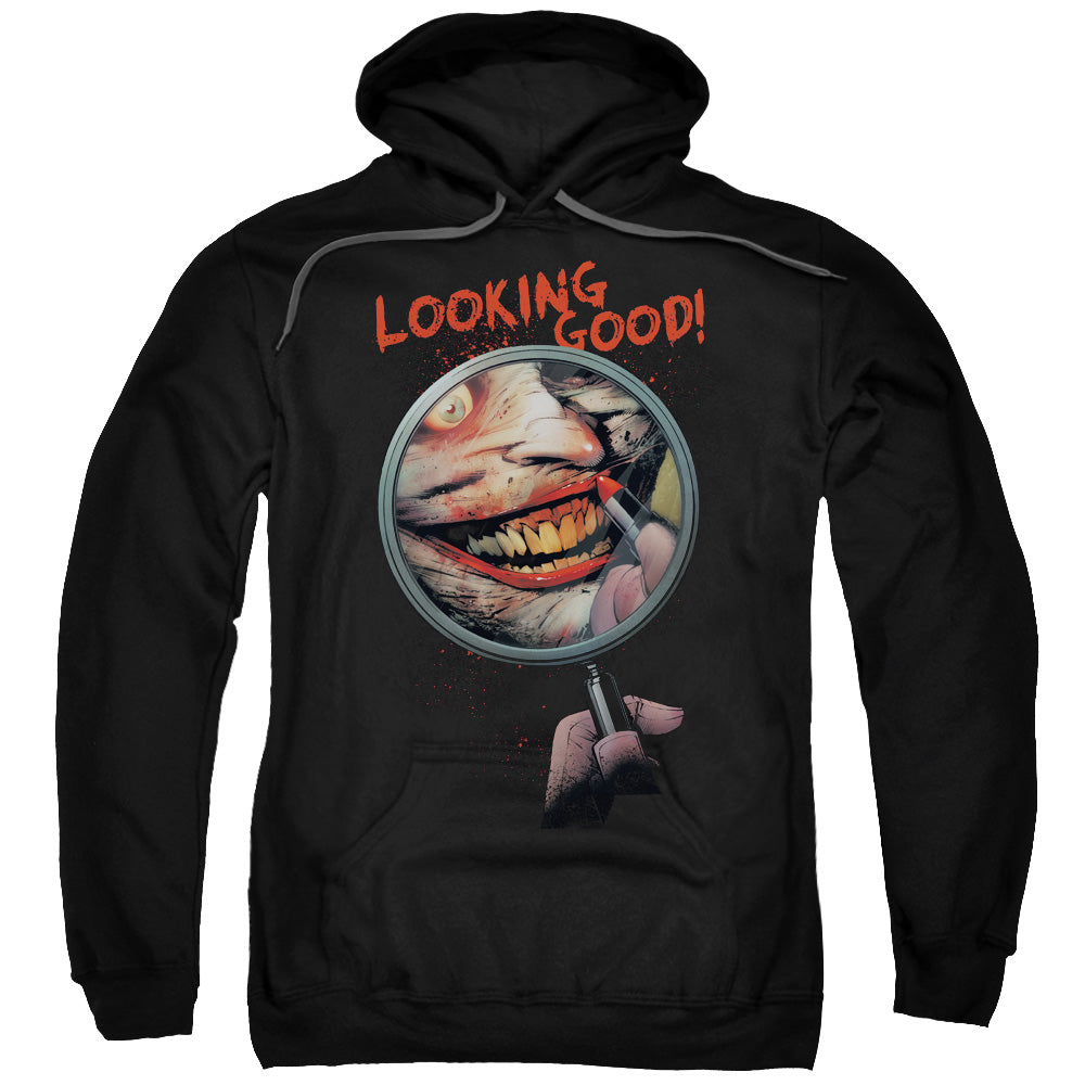 Batman/looking Good-adult Pull-over Hoodie-black