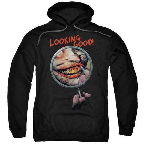 Batman/looking Good-adult Pull-over Hoodie-black