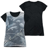 Junior Cap Sleeve 100% Poly Black Back