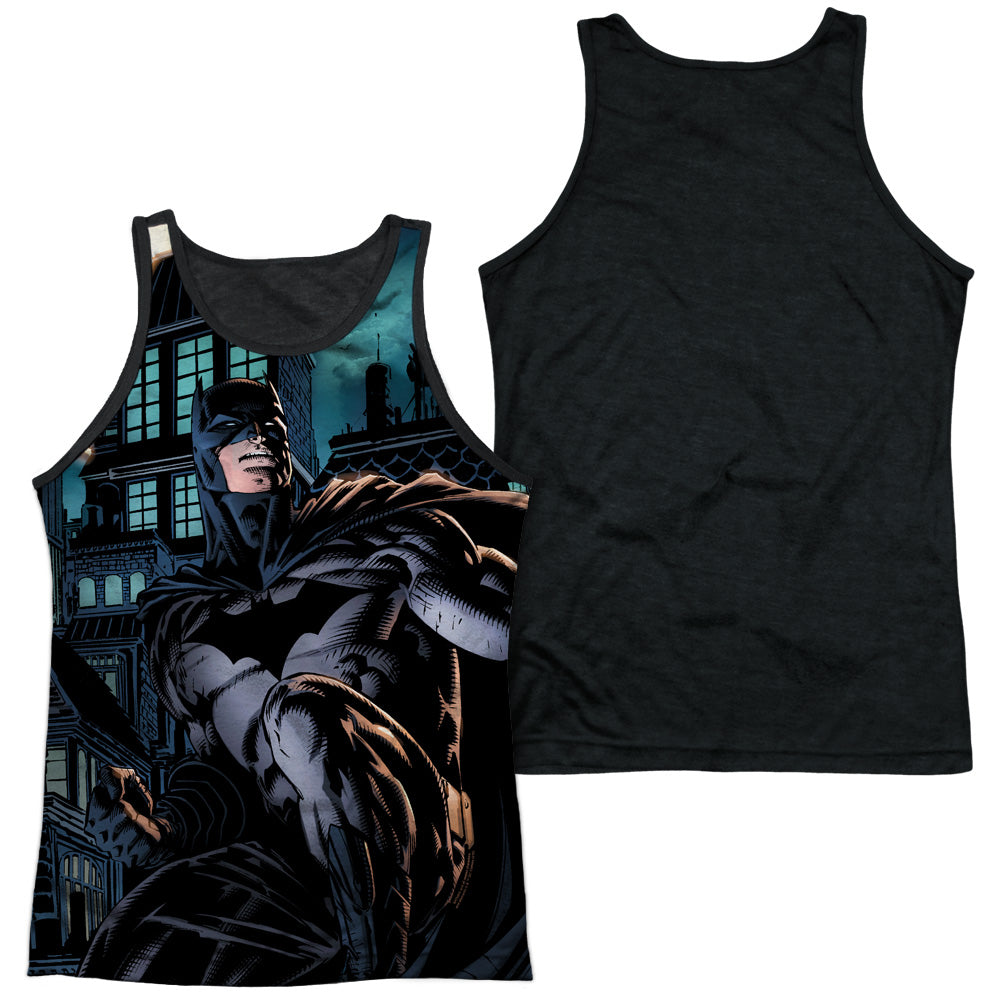 Batman/coming For You-adult Poly Tank Top Black Back-white