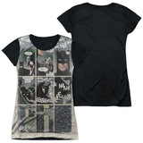 Junior Cap Sleeve 100% Poly Black Back