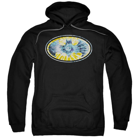 Batman/tie Dye 3-adult Pull-over Hoodie-black