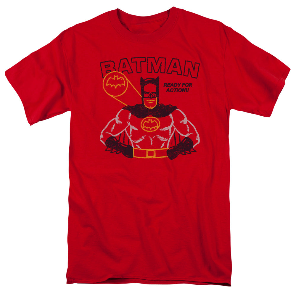 Batman/ready For Action-s/s Adult 18/1-red