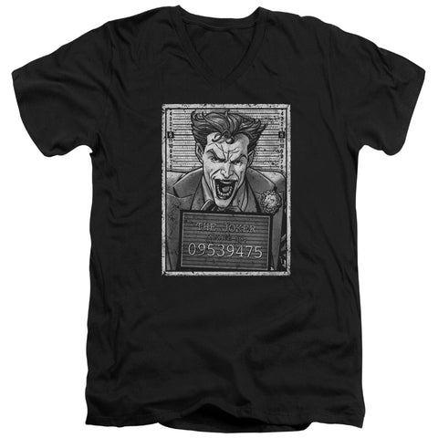 Batman/joker Inmate-s/s Adult V-neck 30/1-black
