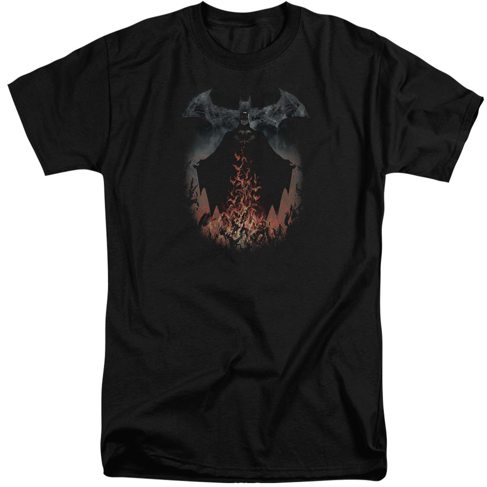 Batman/smoke & Fire-s/s Adult Tall-black