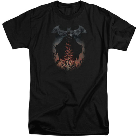 Batman/smoke & Fire-s/s Adult Tall-black