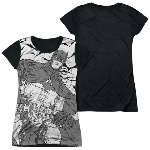 Junior Cap Sleeve 100% Poly Black Back
