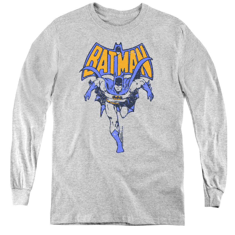 Batman/vintage Run-youth Long Sleeve Tee-athletic Heather