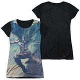 Junior Cap Sleeve 100% Poly Black Back