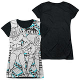 Junior Cap Sleeve 100% Poly Black Back