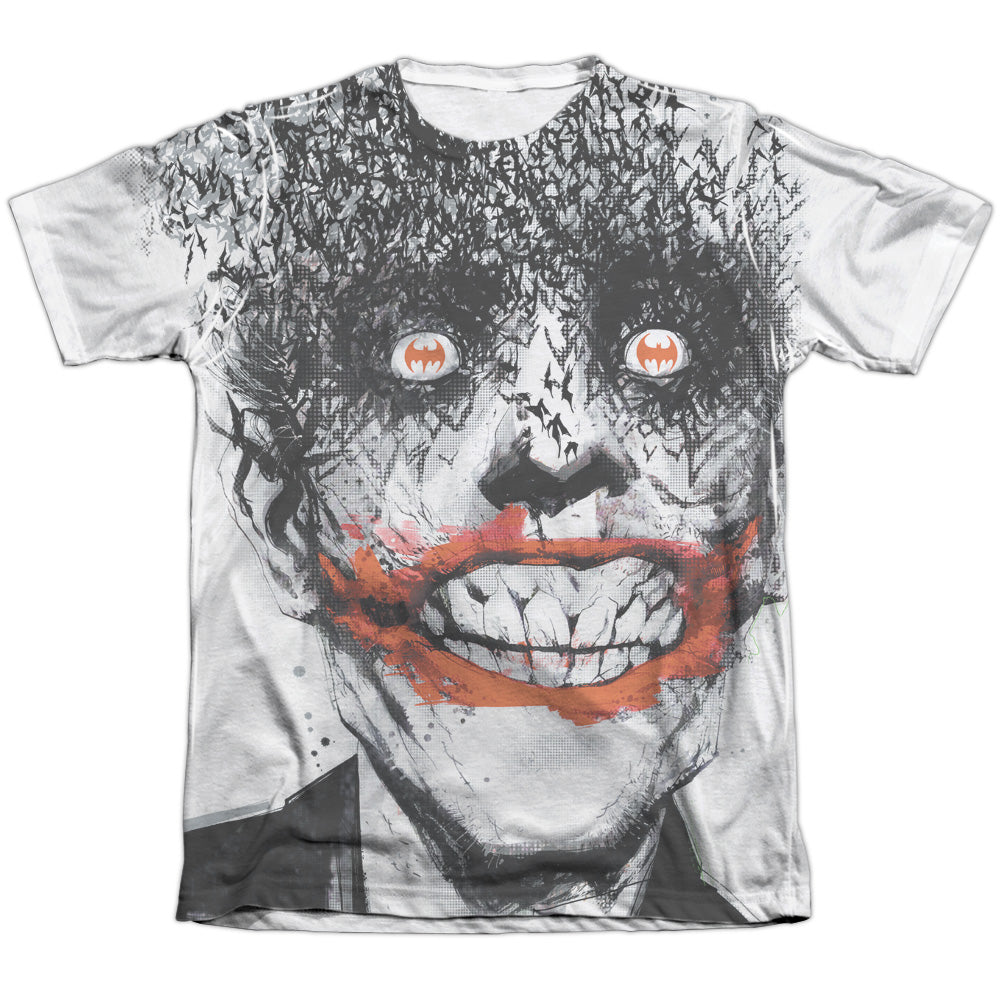 Batman/bats On The Brain-adult Poly/cotton S/s Tee-white
