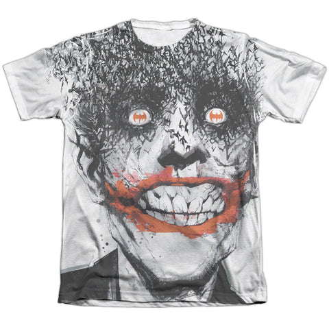 Batman/bats On The Brain-adult Poly/cotton S/s Tee-white