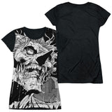 Junior Cap Sleeve 100% Poly Black Back