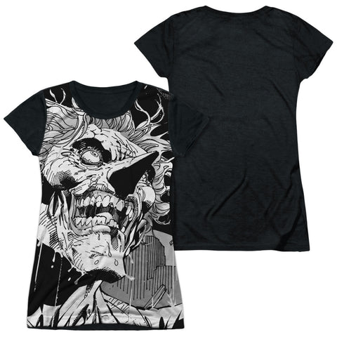 Junior Cap Sleeve 100% Poly Black Back
