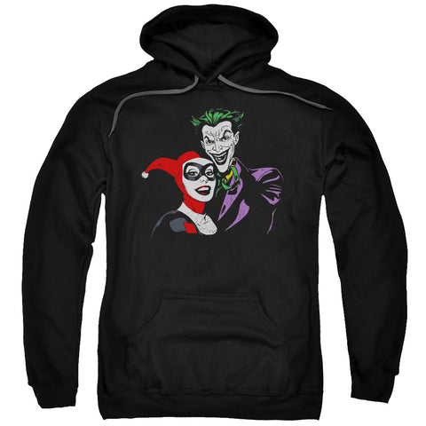 Batman/joker & Harley-adult Pull-over Hoodie-black