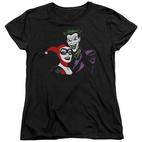Batman/joker & Harley-s/s Womens Tee-black