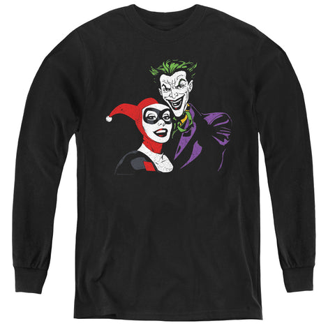 Batman/joker & Harley-youth Long Sleeve Tee-black