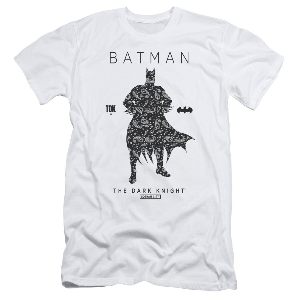 Batman/paislety Silhouette-s/s Adult 30/1-white
