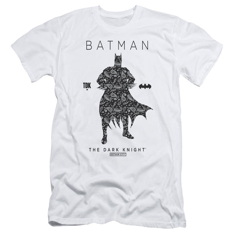 Batman/paislety Silhouette-s/s Adult 30/1-white