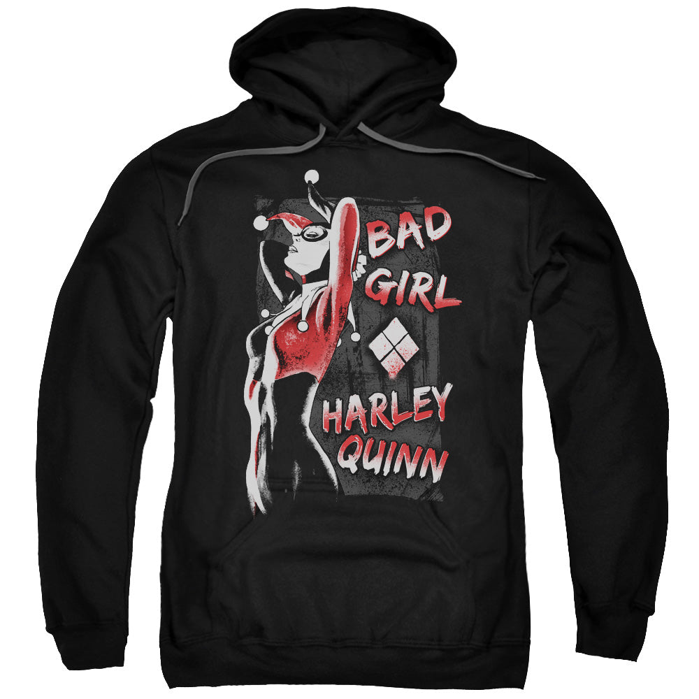 Batman/bad Girl-adult Pull-over Hoodie-black