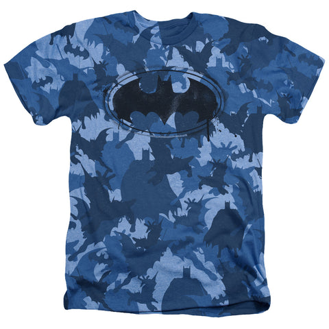 Batman/bat Camo-adult Heather-light Blue