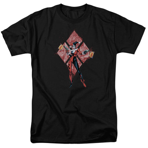 Batman/harley Quinn (diamonds)-s/s Adult 18/1-black