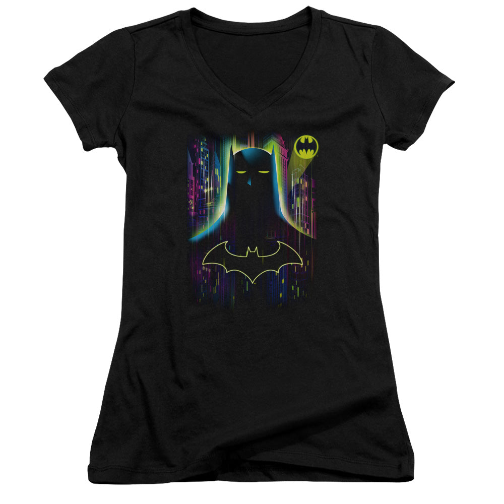 Batman/knight Lights-junior V-neck-black