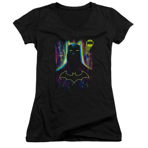 Batman/knight Lights-junior V-neck-black