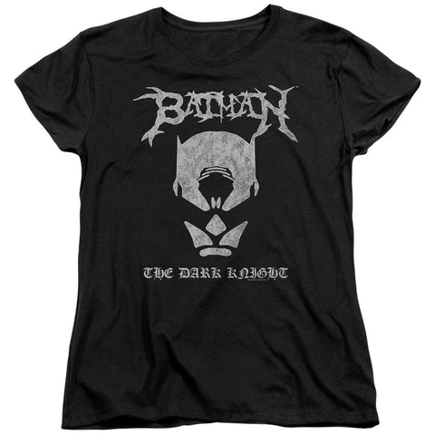 Batman/black Metal Batman-s/s Women's Tee-black