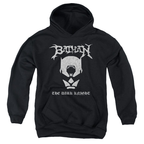 Batman/black Metal Batman-youth Pull-over Hoodie-black