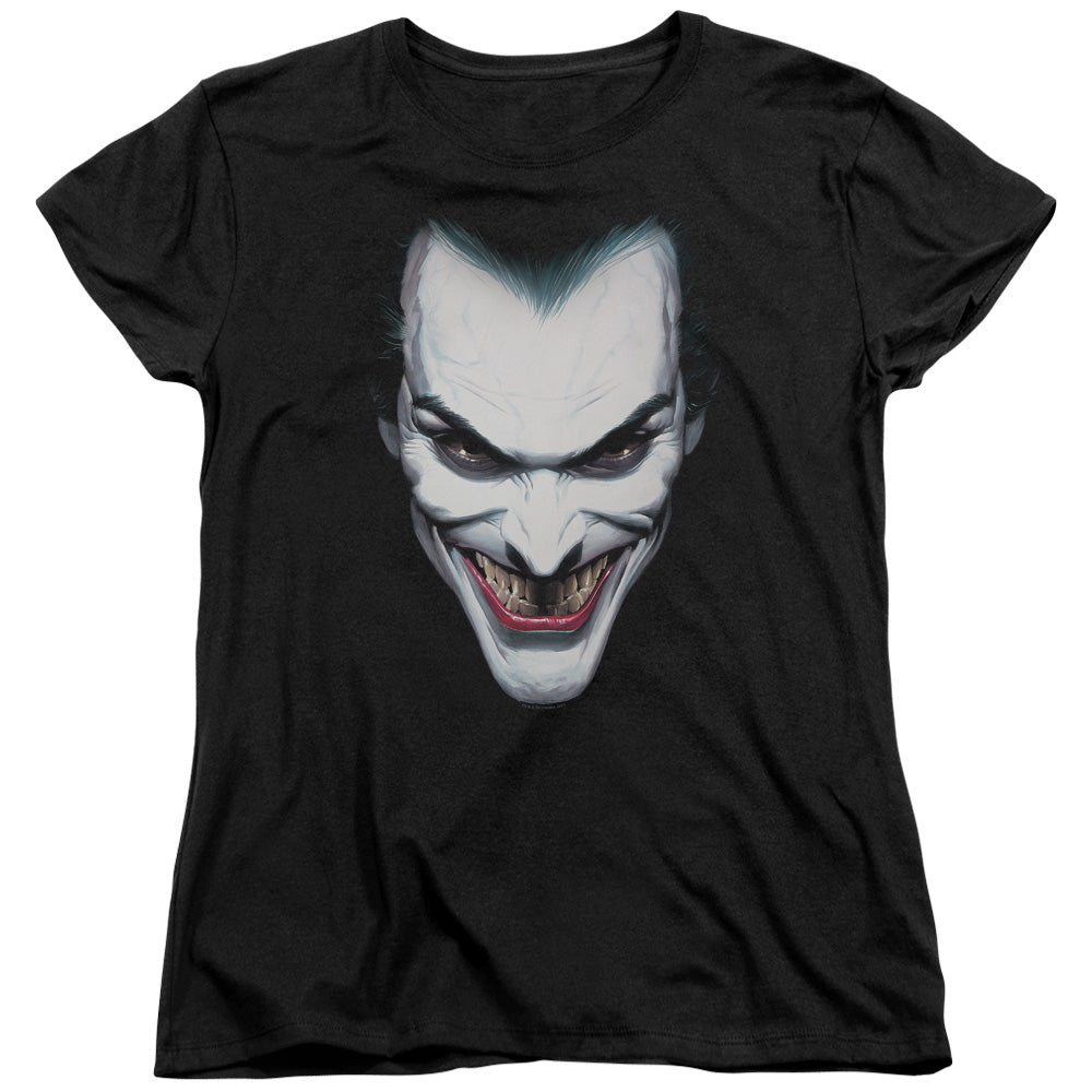 Batman/joker Portrait-s/s Women's Tee-black