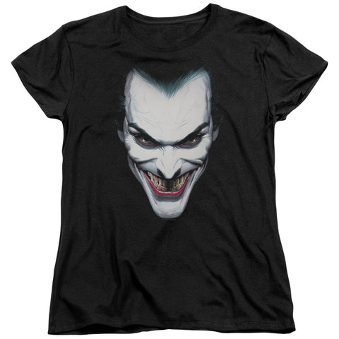 Batman/joker Portrait-s/s Women's Tee-black
