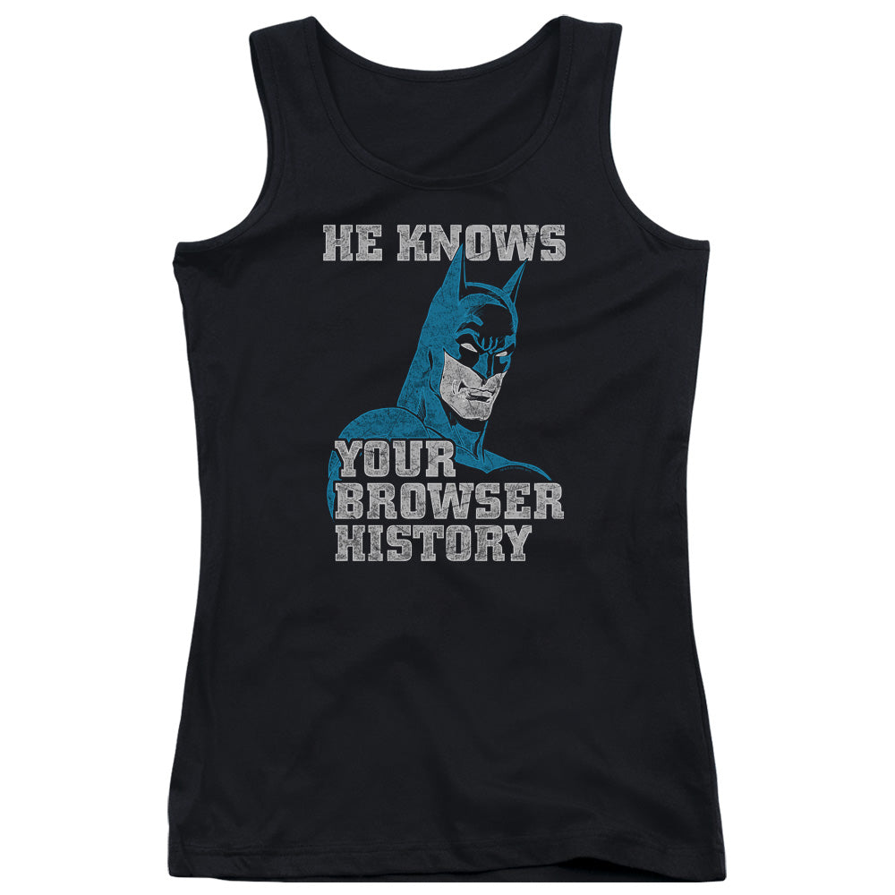 Batman/batman Knows-juniors Tank Top  -black