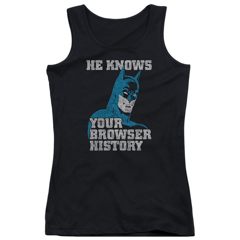 Batman/batman Knows-juniors Tank Top  -black