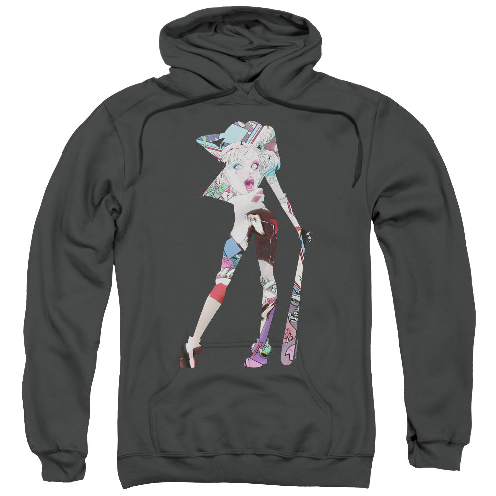 Batman/scene Inside-adult Pull-over Hoodie-charcoal