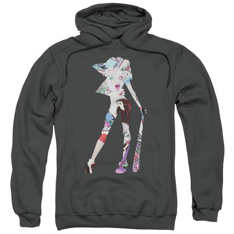 Batman/scene Inside-adult Pull-over Hoodie-charcoal