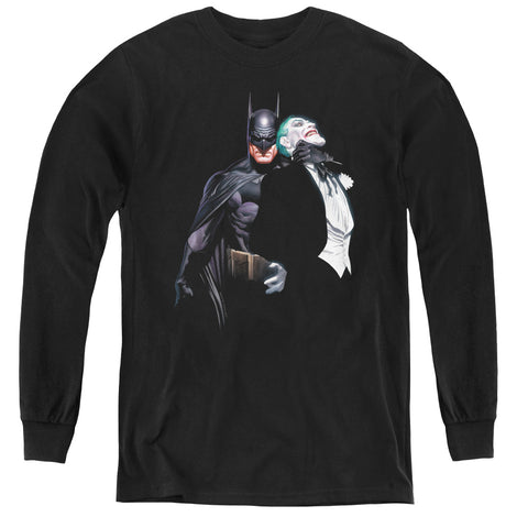 Batman/joker Choke-youth Long Sleeve Tee-black