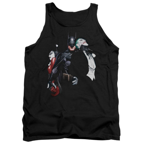 Batman/joker Harley Choke-adult Tank-black