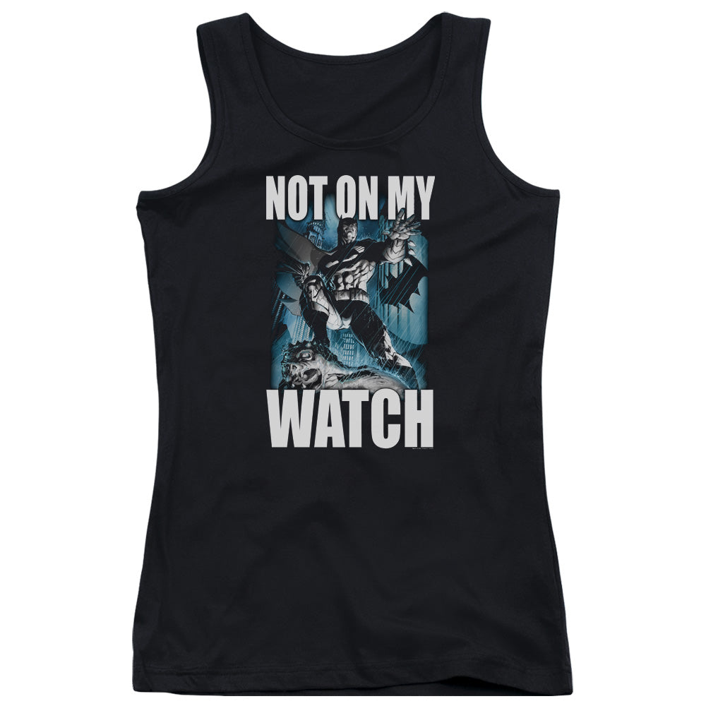 Batman/not On My Watch-juniors Tank Top  -black