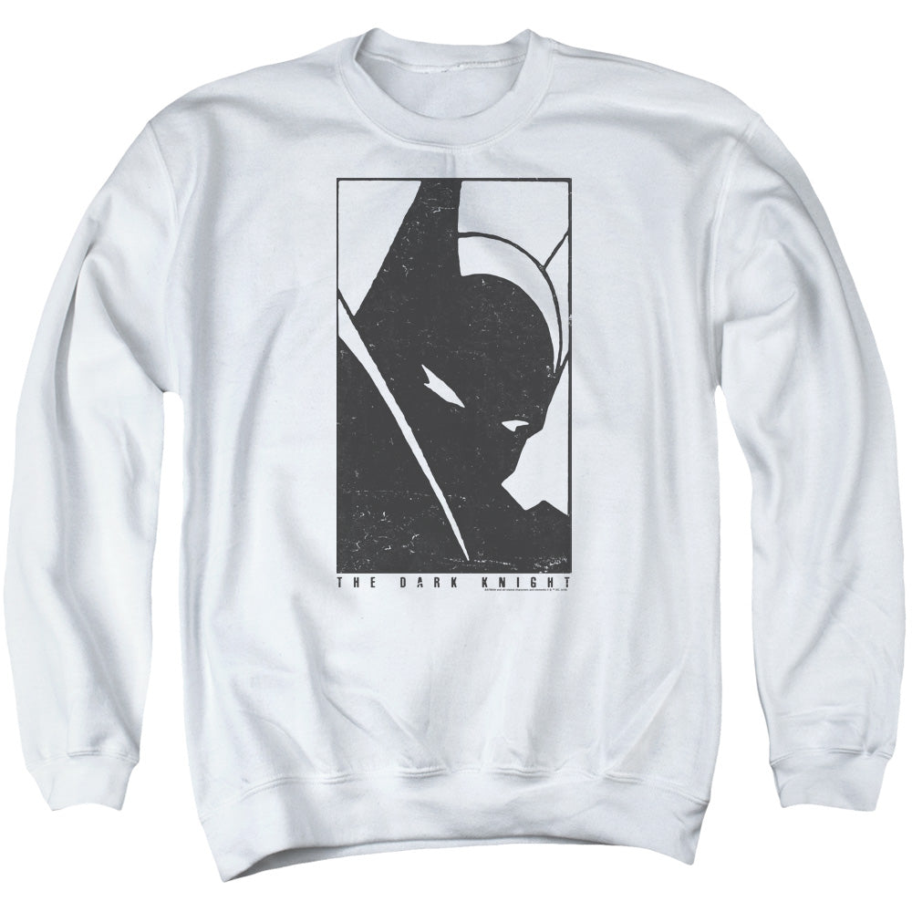 Batman/an Icon-adult Crewneck Sweatshirt-white