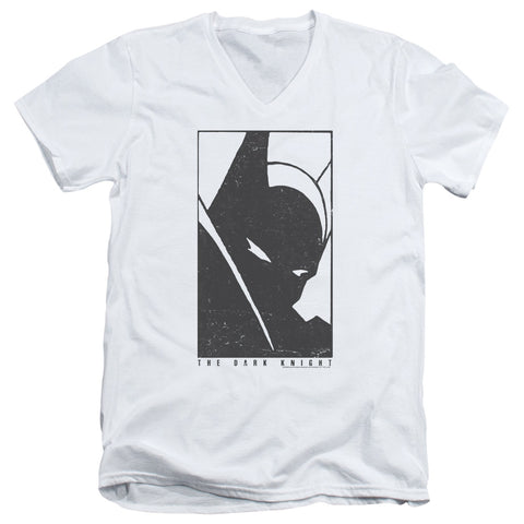 Batman/an Icon-s/s Adult V-neck 30/1-white