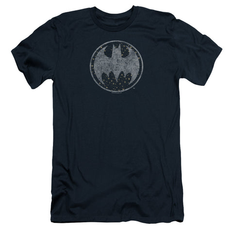 Batman/starry Night Shield-s/s Adult 30/1-navy