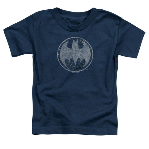 Batman/starry Night Shield-s/s Toddler Tee-navy