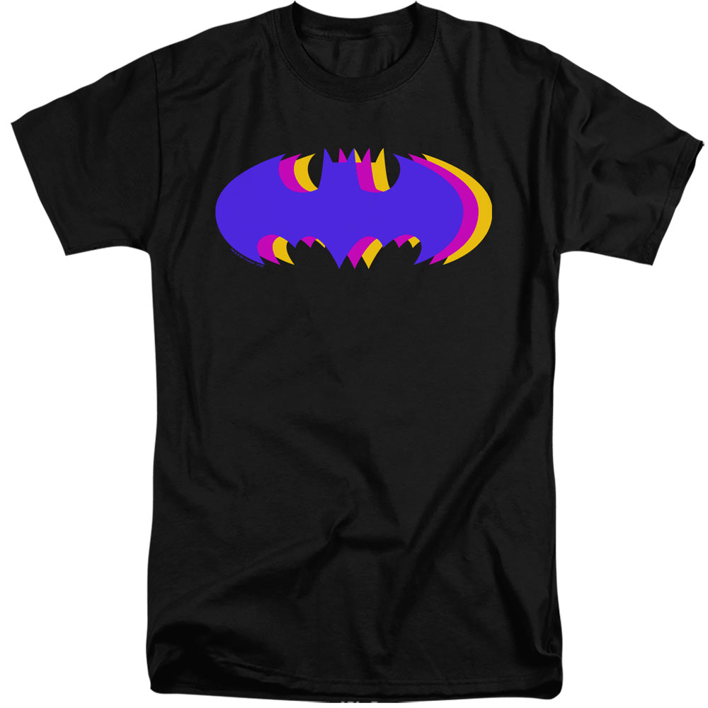 Batman/tri Colored Symbol-s/s Adult Tall 18/1-black