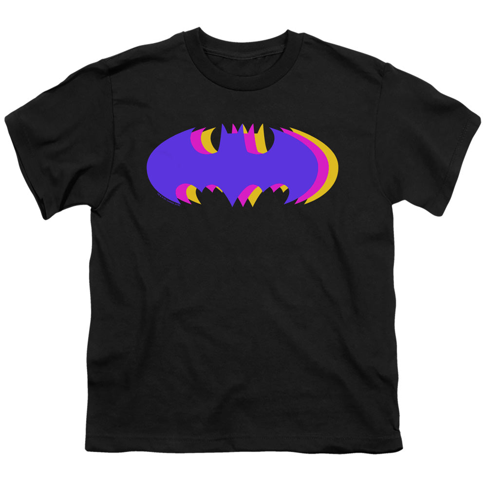 Batman/tri Colored Symbol-s/s Youth 18/1-black