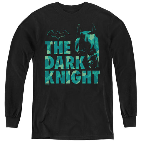 Batman/cutting Pattern-youth Long Sleeve-black